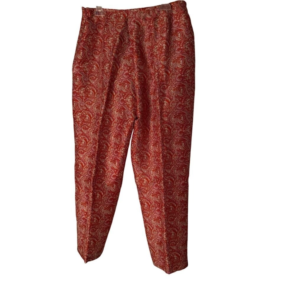 Evan Picone 100% Silk 2pc Set 90's Vntg Pink Silk Paisley Women's Size 12 - Picture 5 of 5